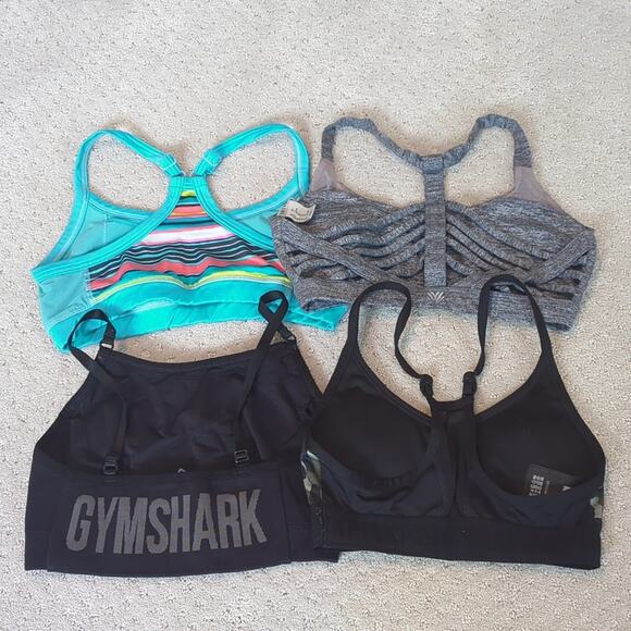Bundle of Workout Clothes Shorts Sports Bras Tanks and Capri Lot of 11 size XS/S - Picture 5 of 6